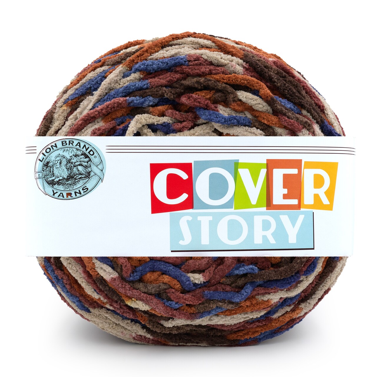 Lion Brand Yarn Cover Story Mulled Cider Super Bulky Polyester Multicolor Yarn 1 Cake